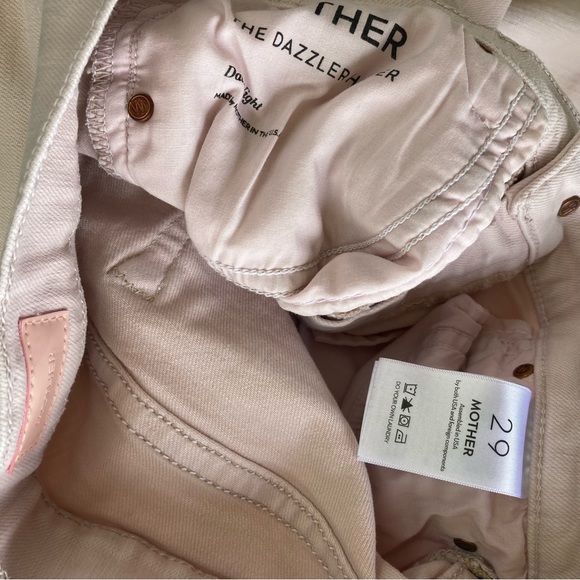 MOTHER The Dazzler Hover Straight Leg Jeans Date Night Pink Womens 29 - Picture 13 of 14